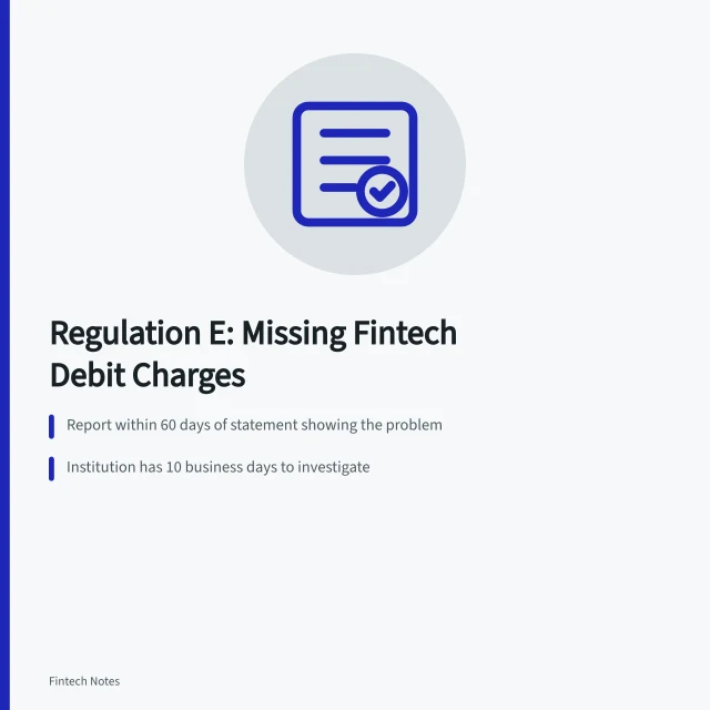 Regulation E deadlines for fintech debit card error resolution. Regulation E Deadlines: What to Do When a Fintech Debit Card Charge Goes Missing